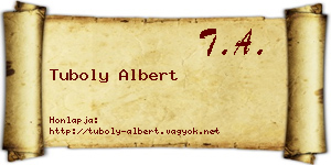Tuboly Albert névjegykártya